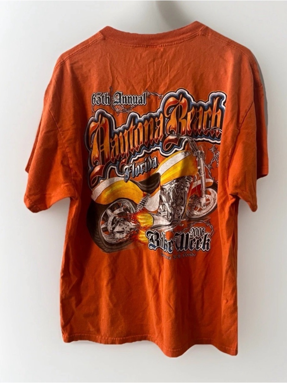 Delta Orange Graphic Motorcycle Tee